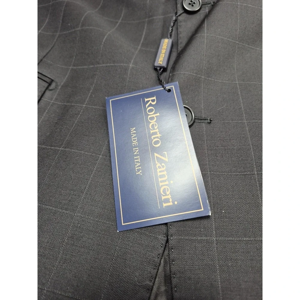 Roberto Zanieri Suit Jacket Mens 44R Wool Angelico Super 100s Italy NWT FLAW